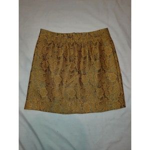 Banana Republic Yellow Lace Skirt - Size 6